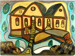 Swearingen - Two Cars and Peach House